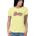 Women's Keep On Grooving Design Printed T-Shirt
