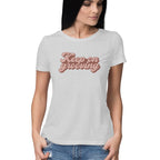 Women's Keep On Grooving Design Printed T-Shirt