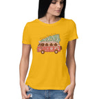 Women's Groovy Christmas Graphics Printed T-Shirt