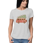 Women's Groovy Christmas Graphics Printed T-Shirt