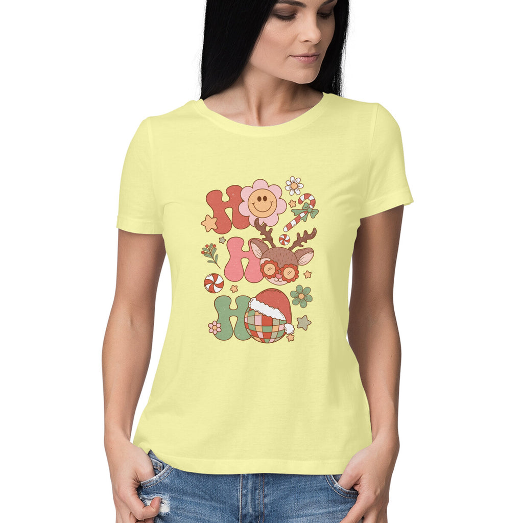 Women's Christmas Graphics Printed T-Shirt