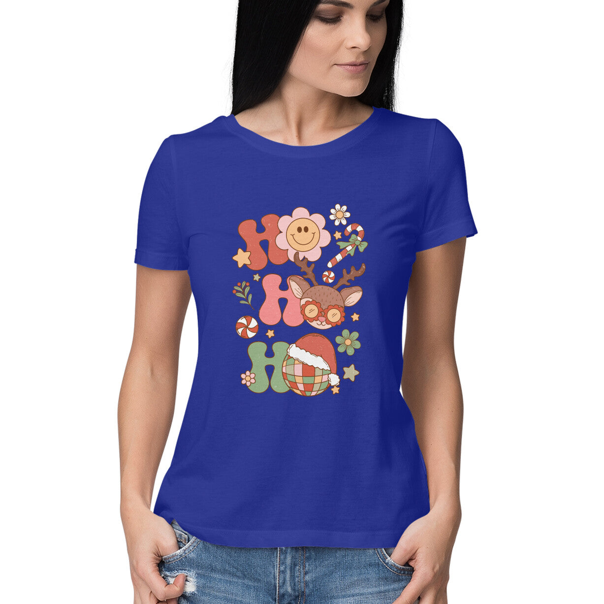 Women's Christmas Graphics Printed T-Shirt