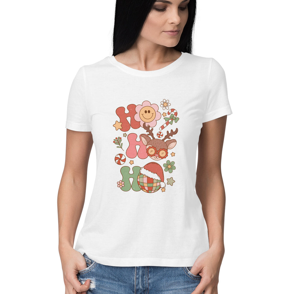 Women's Christmas Graphics Printed T-Shirt