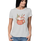 Women's Just A Girl Who loves Christmas Graphics Printed T-Shirt