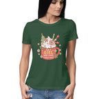 Women's Just A Girl Who loves Christmas Graphics Printed T-Shirt