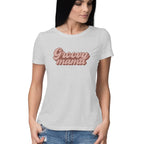 Women's Groovy Mama Design Printed T-Shirt