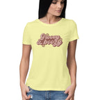 Women's Groovy And Boozy Design Printed T-Shirt