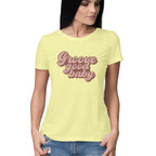 Women's Groove Good Baby Design Printed T-Shirt