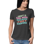 Women's Just A Girl Boss Building Her Empire Design Printed T-Shirt