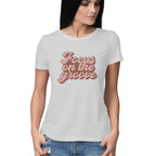 Women's Focus On The Groove Design Printed T-Shirt