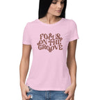 Women's Focus On The Groove Design Printed T-Shirt