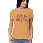 Women's Focus On The Groove Design Printed T-Shirt