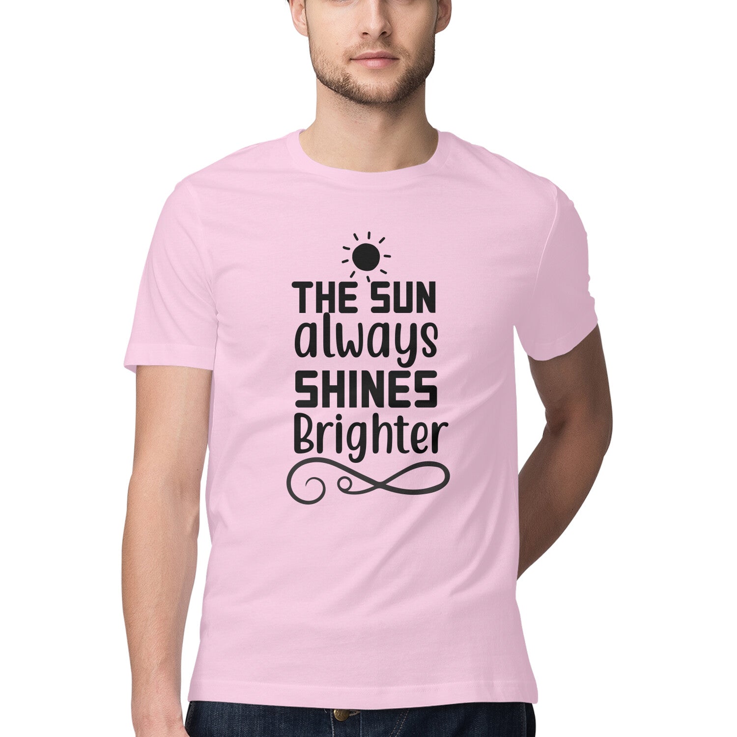 Men's The Sun always Shines Brighter Design Printed T-Shirt