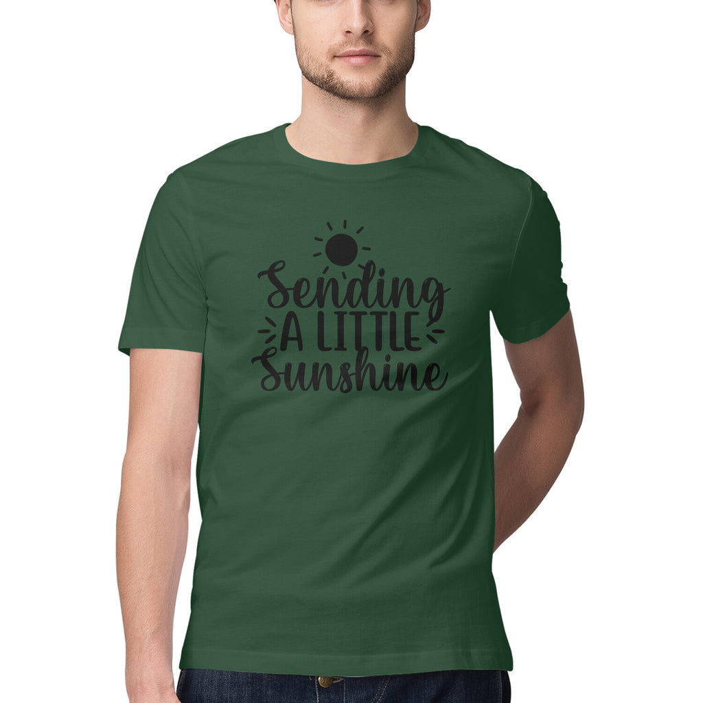 Men's Sending a Little Sun Shine Design Printed T-Shirt