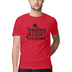 Men's Sending a Little Sun Shine Design Printed T-Shirt
