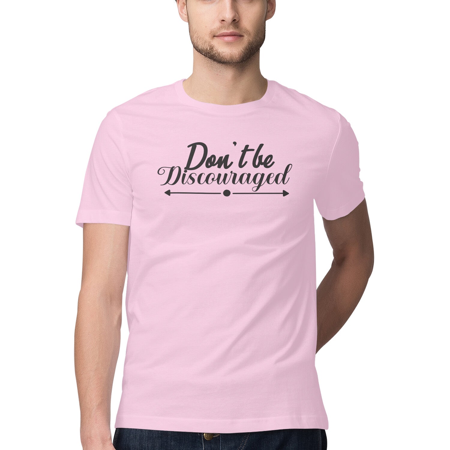 Men's Don't Be Discouraged Design Printed T-Shirt