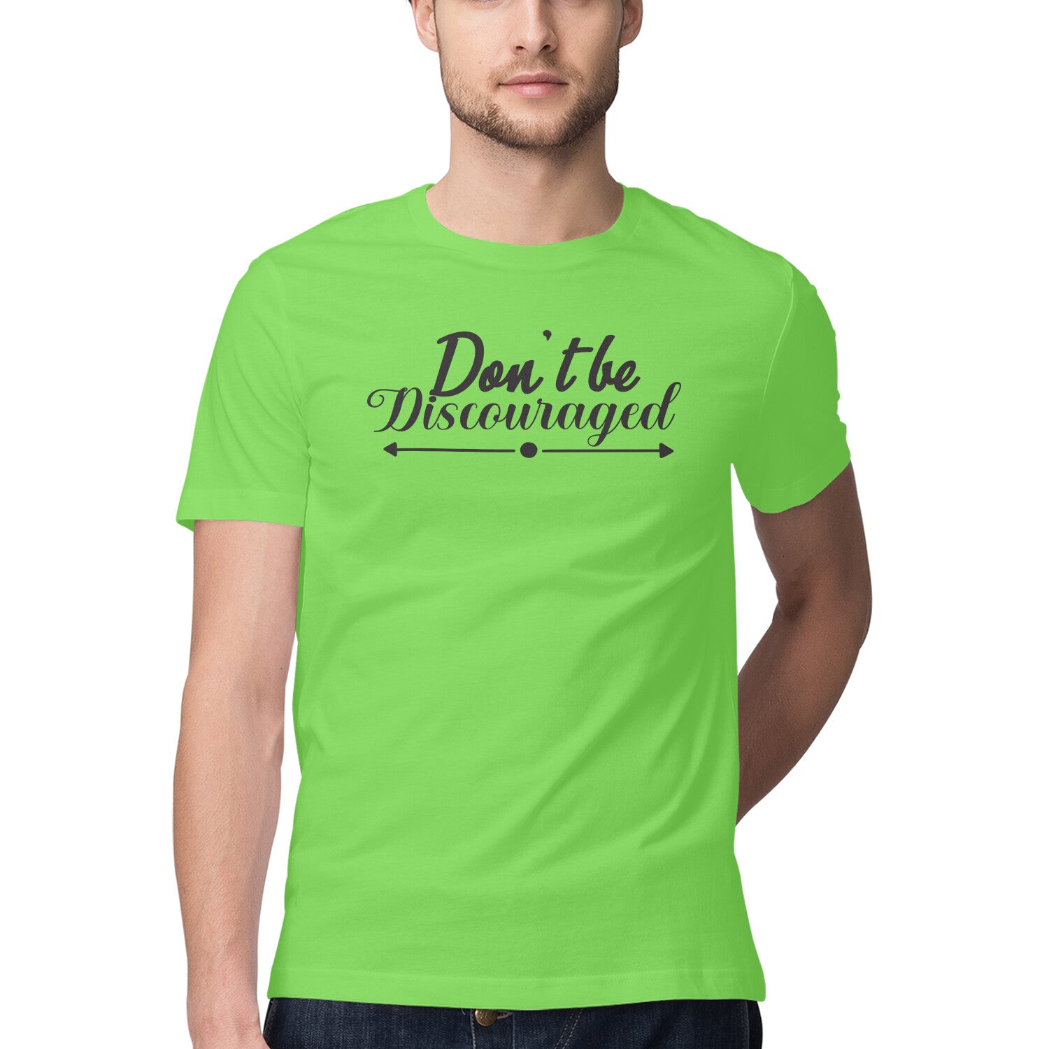 Men's Don't Be Discouraged Design Printed T-Shirt