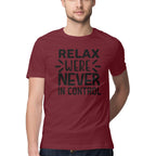 Men's Relax Were Never In Control Design Printed T-Shirt