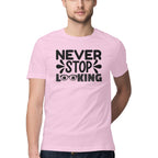 Men's Never Stop Looking Design Printed T-Shirt