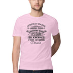 Men's When It Rains Look For Rainbows Design Printed T-Shirt