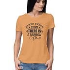 Women's After Every Storm There Is A Rainbow Design Printed T-Shirt