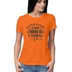 Women's After Every Storm There Is A Rainbow Design Printed T-Shirt