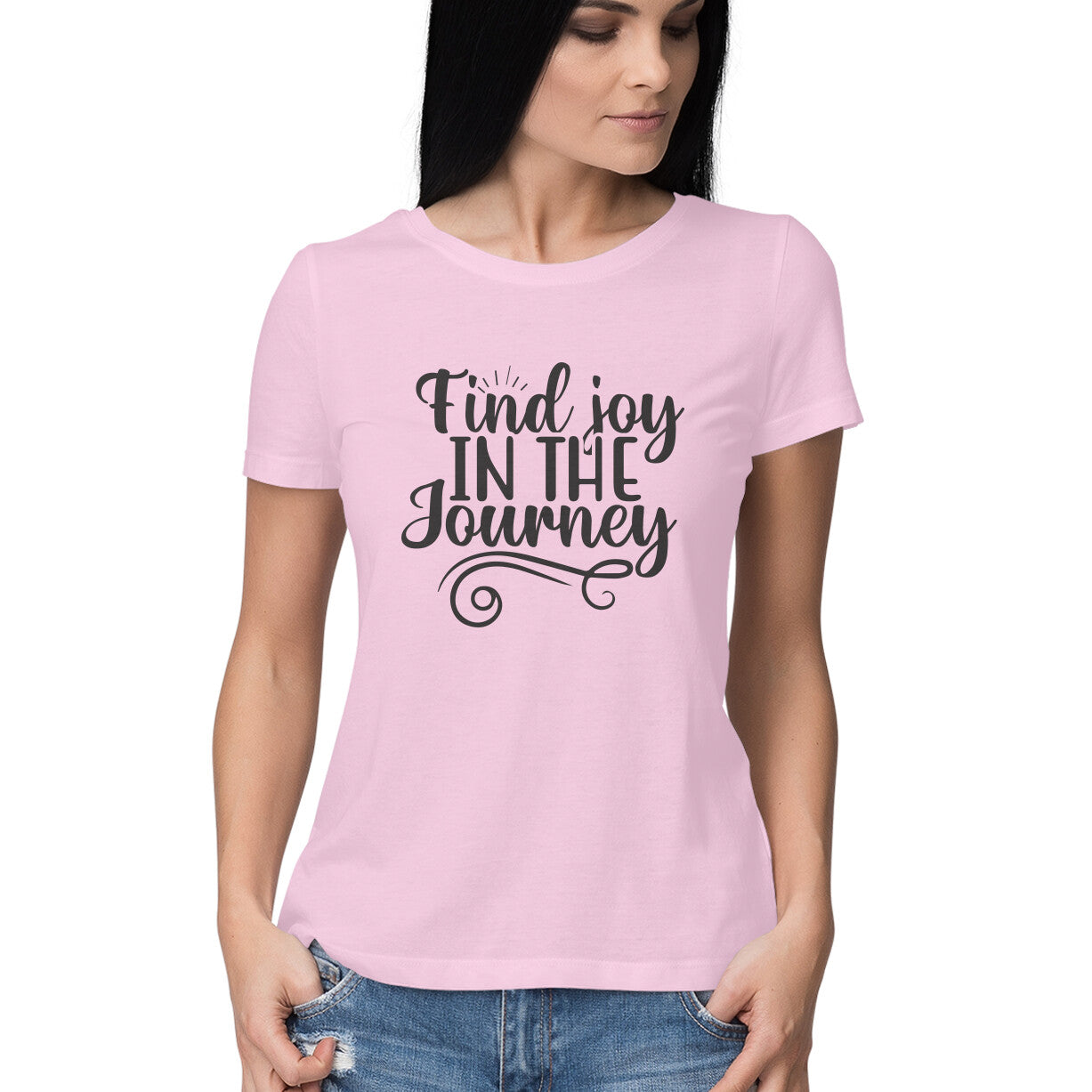 Women's Find Joy In The Journey Design Printed T-Shirt