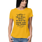 Women's Hard Times Will Always Reveal True Friends Design Printed T-Shirt