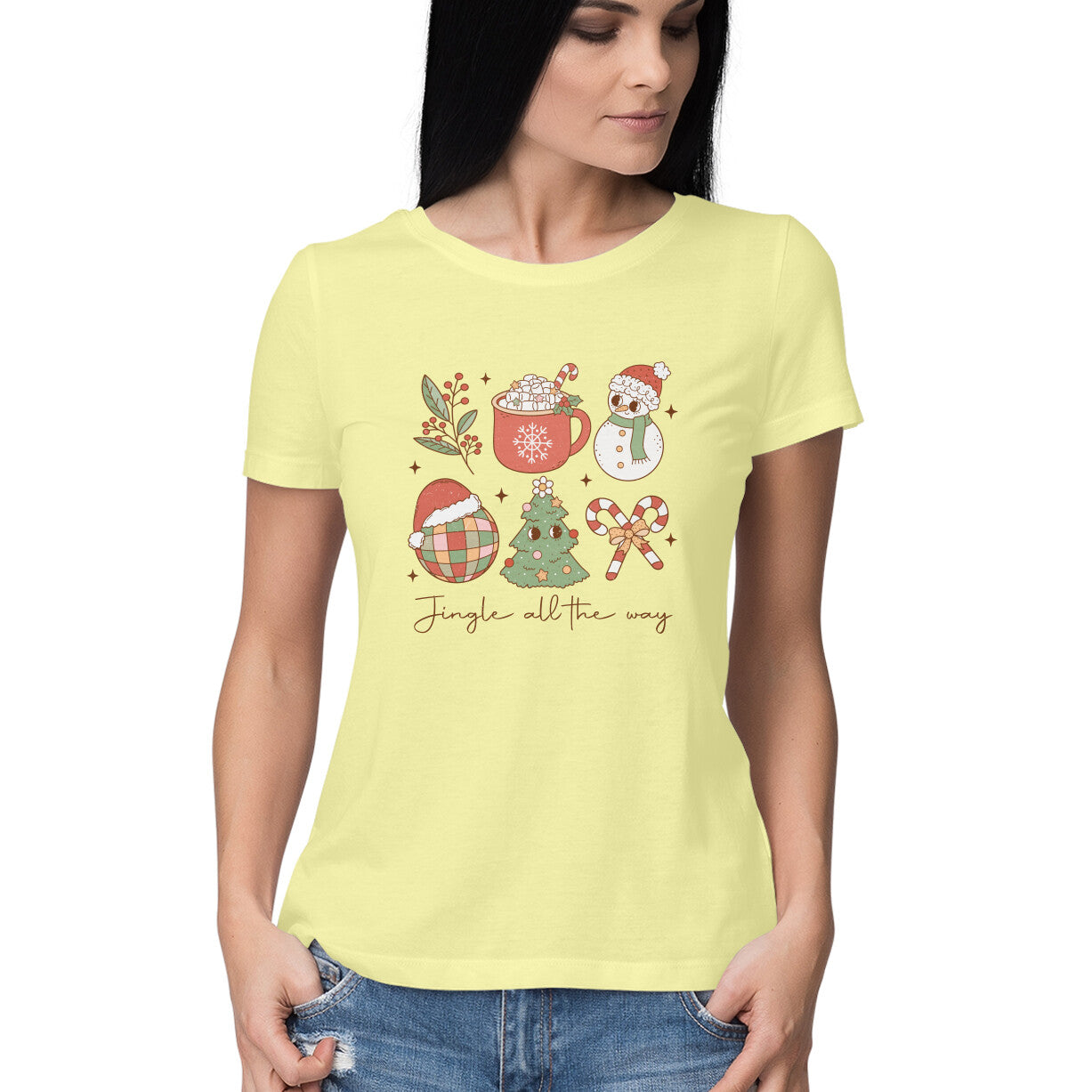 Women's Jungle all the way Graphics Printed T-Shirt