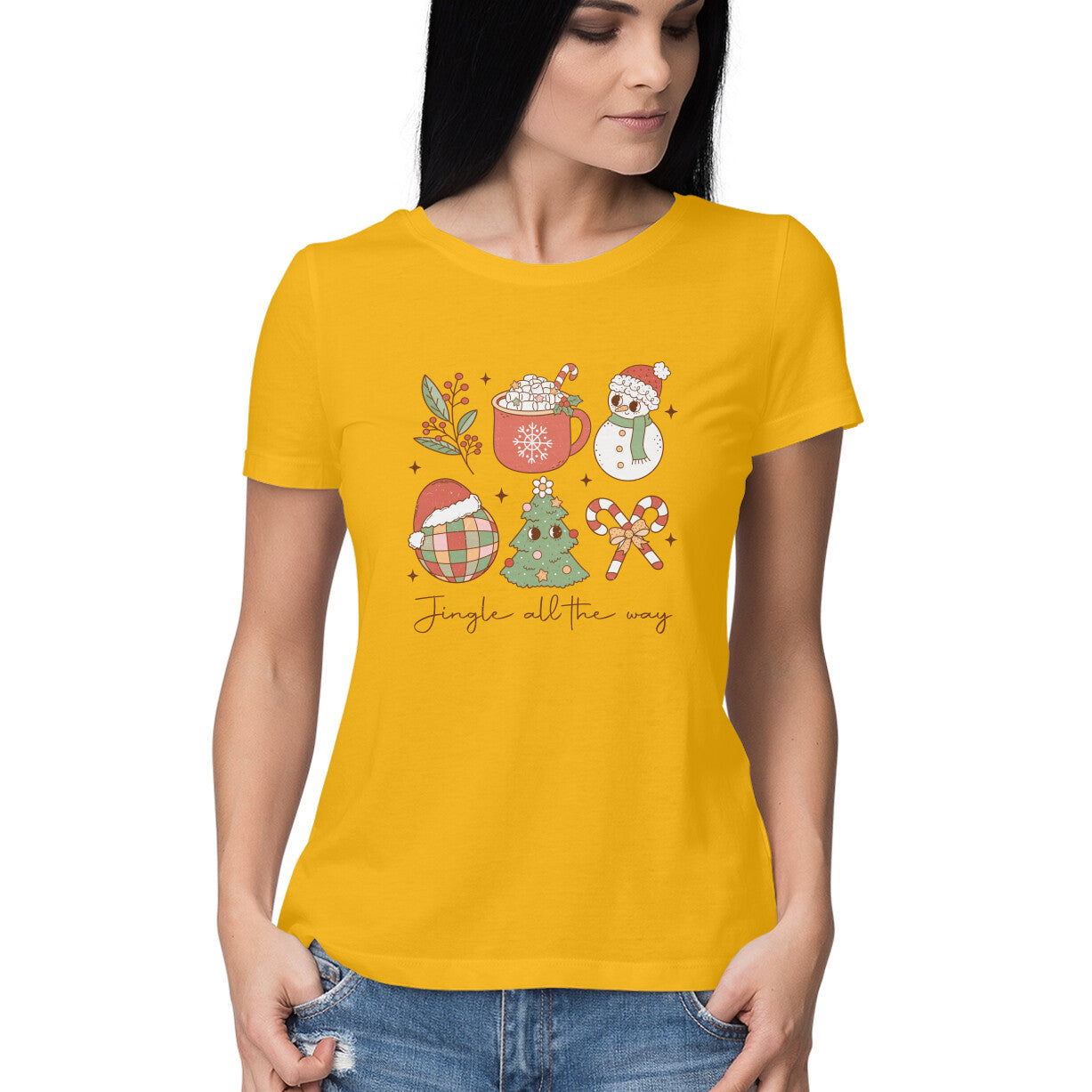 Women's Jungle all the way Graphics Printed T-Shirt Secondary image