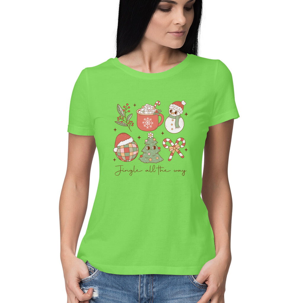 Women's Jungle all the way Graphics Printed T-Shirt