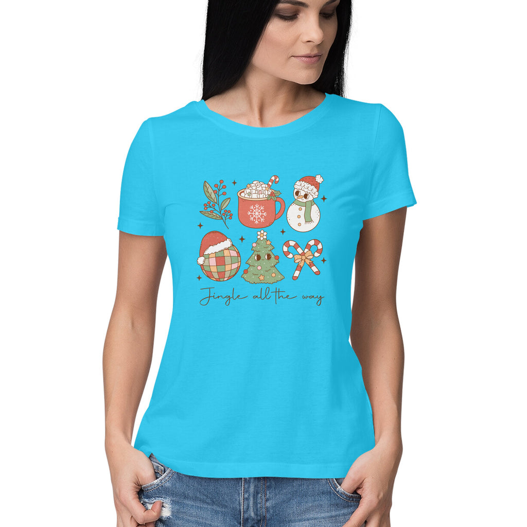 Women's Jungle all the way Graphics Printed T-Shirt