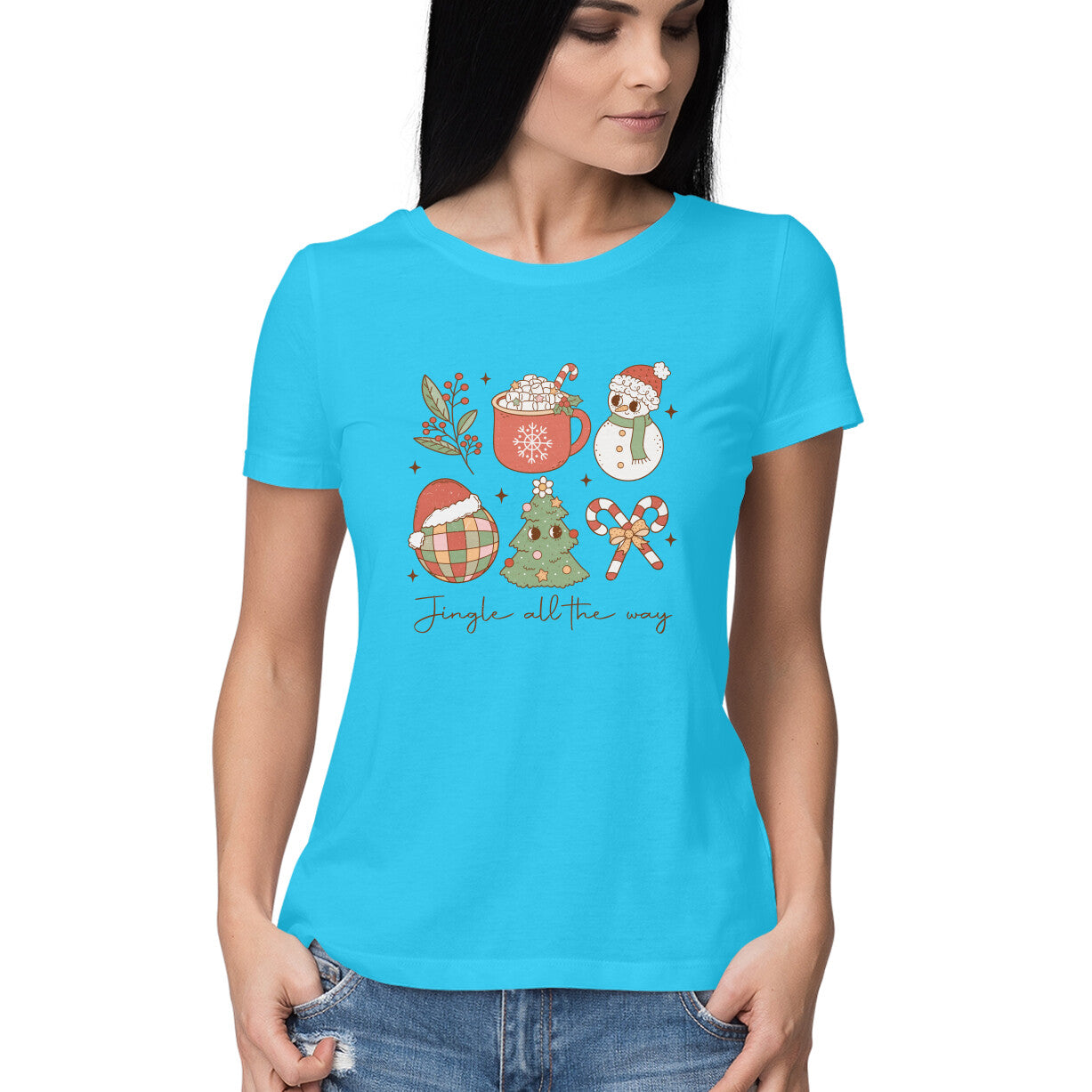 Women's Jungle all the way Graphics Printed T-Shirt