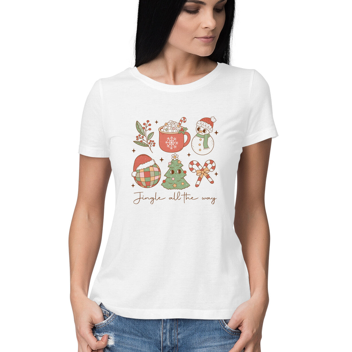 Women's Jungle all the way Graphics Printed T-Shirt