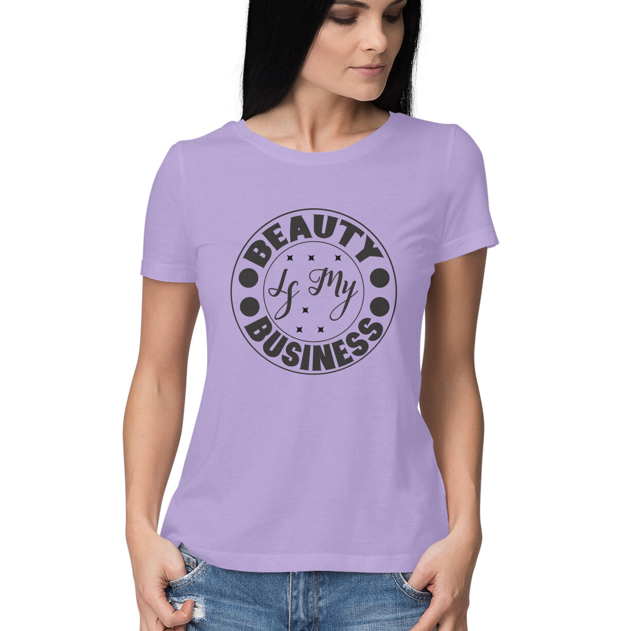 Women's Beauty Is My Business Design Printed T-Shirt