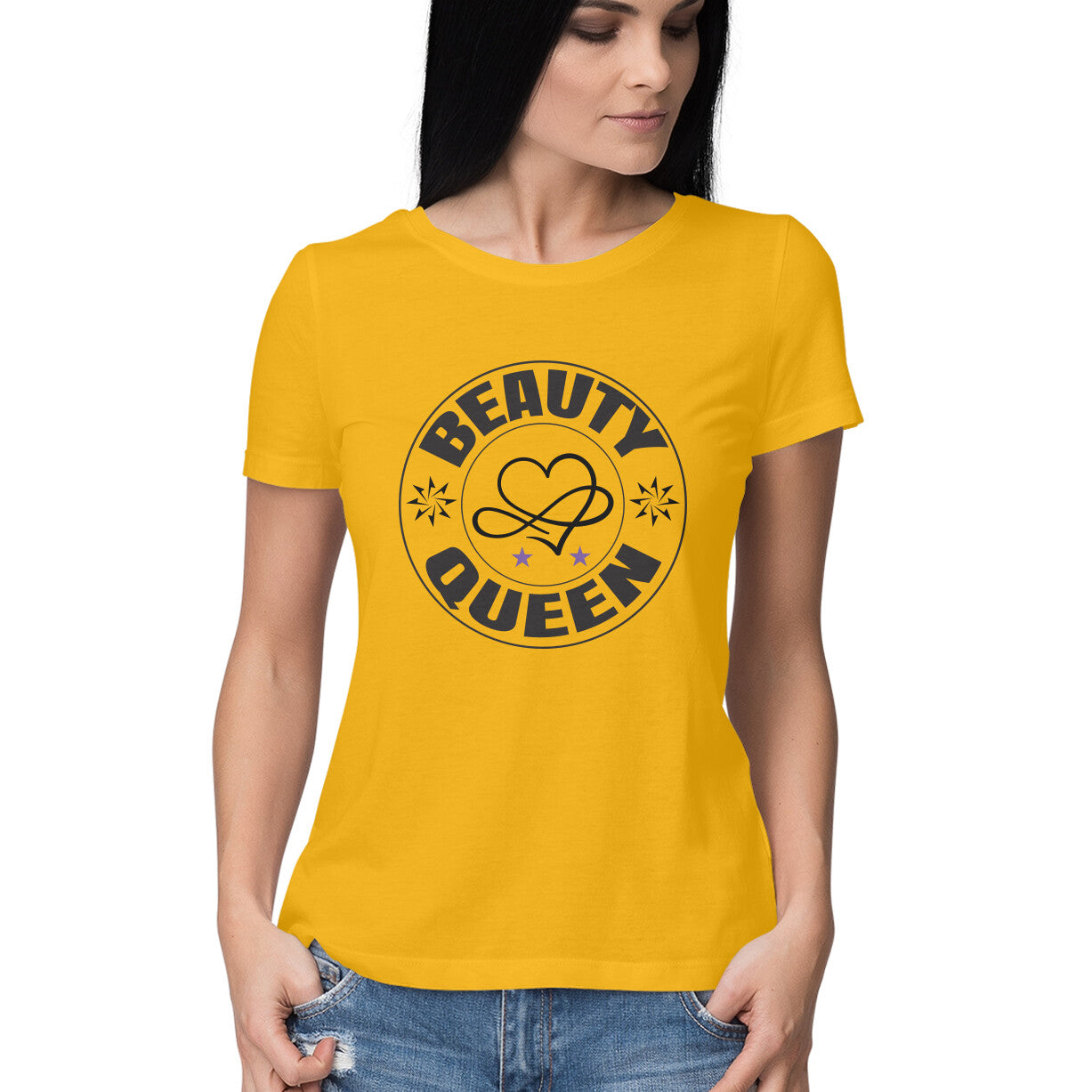 Women's Beauty Queen Design Printed T-Shirt