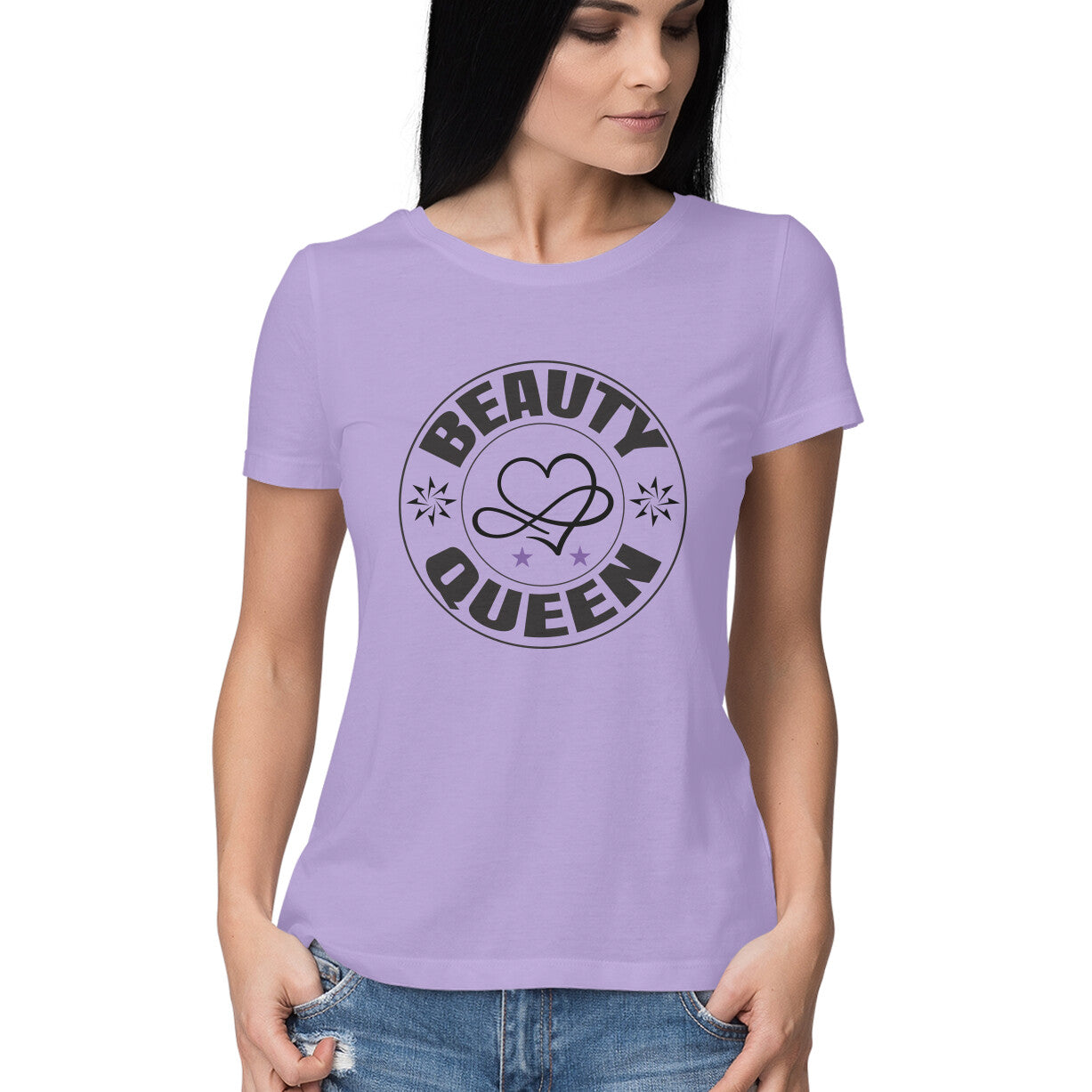 Women's Beauty Queen Design Printed T-Shirt