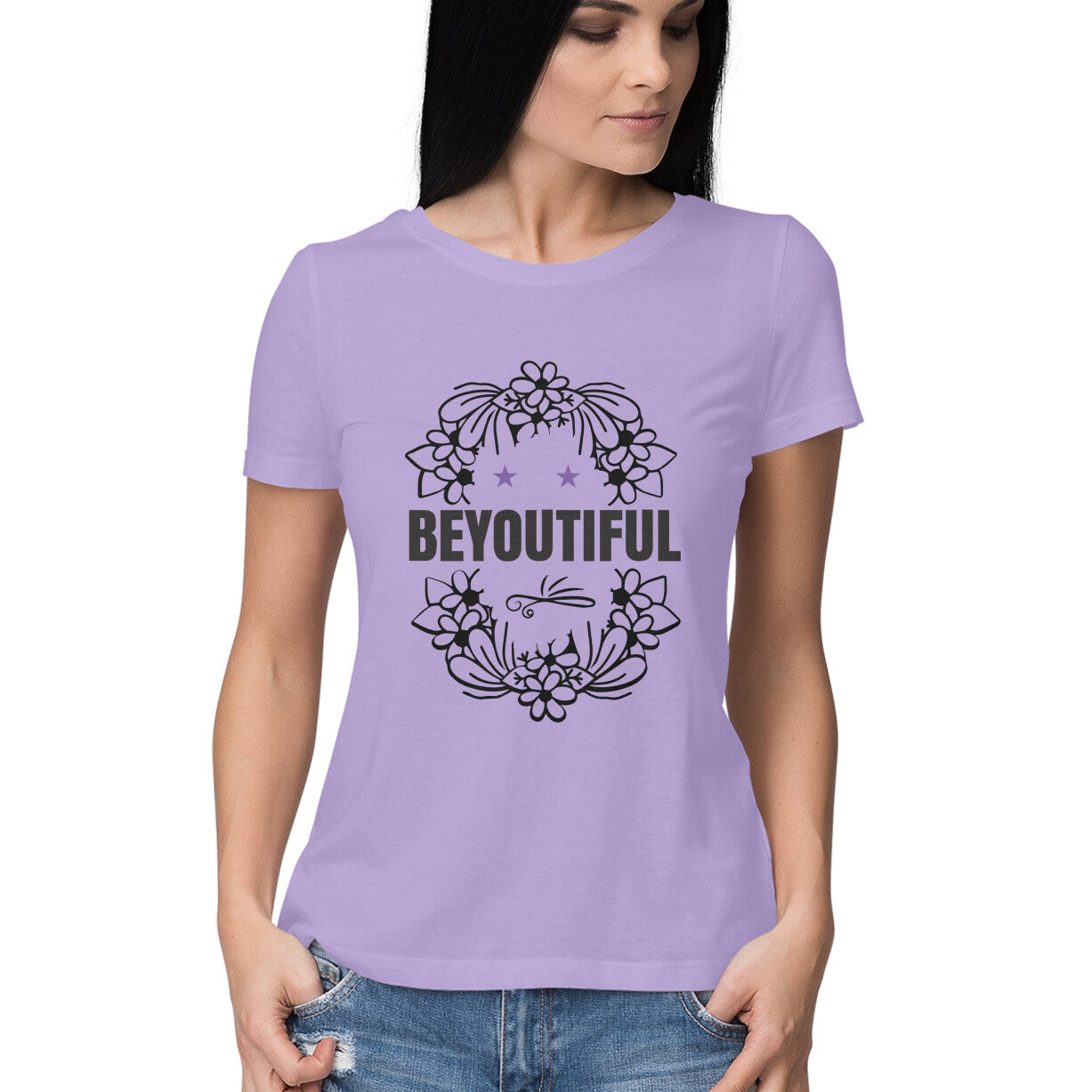 Women's Beyoutiful Design Printed T-Shirt