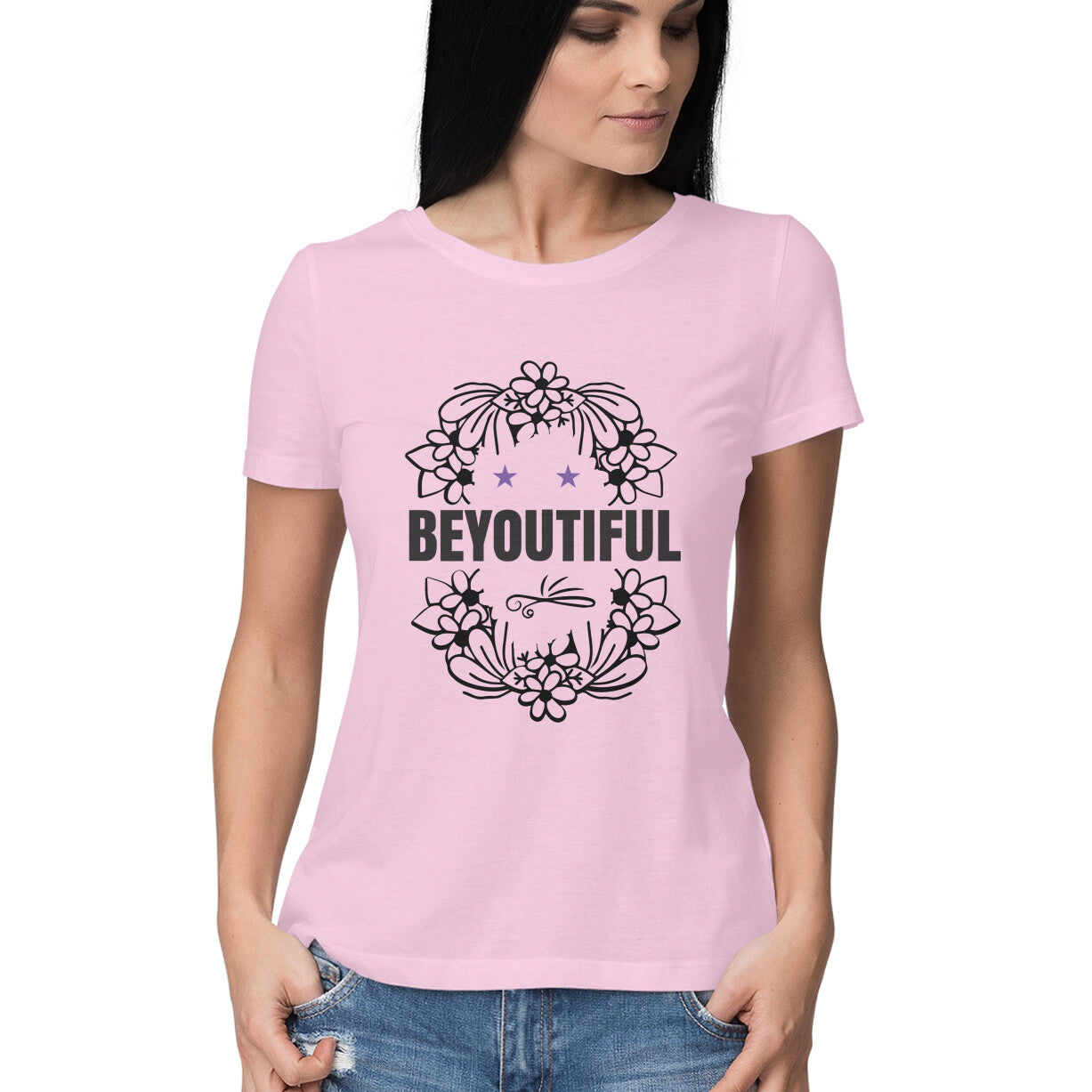 Women's Beyoutiful Design Printed T-Shirt