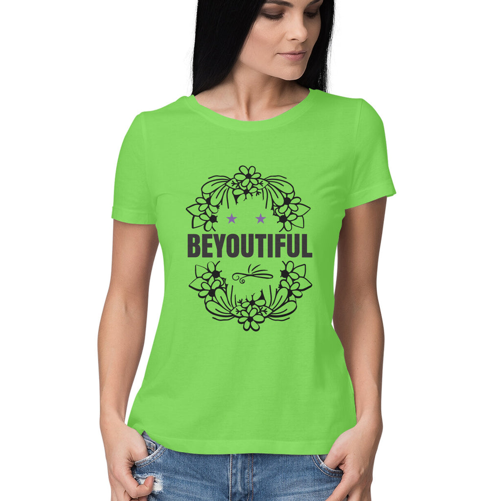 Women's Beyoutiful Design Printed T-Shirt