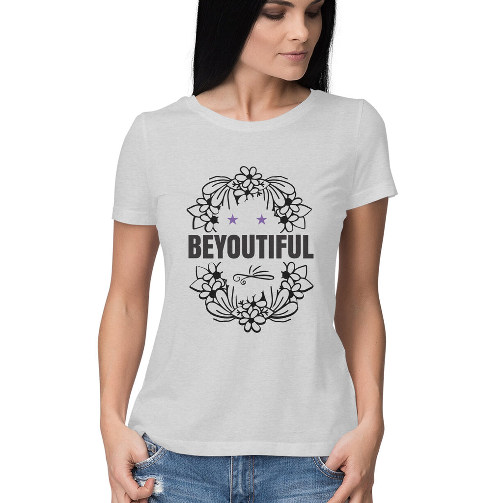 Women's Beyoutiful Design Printed T-Shirt