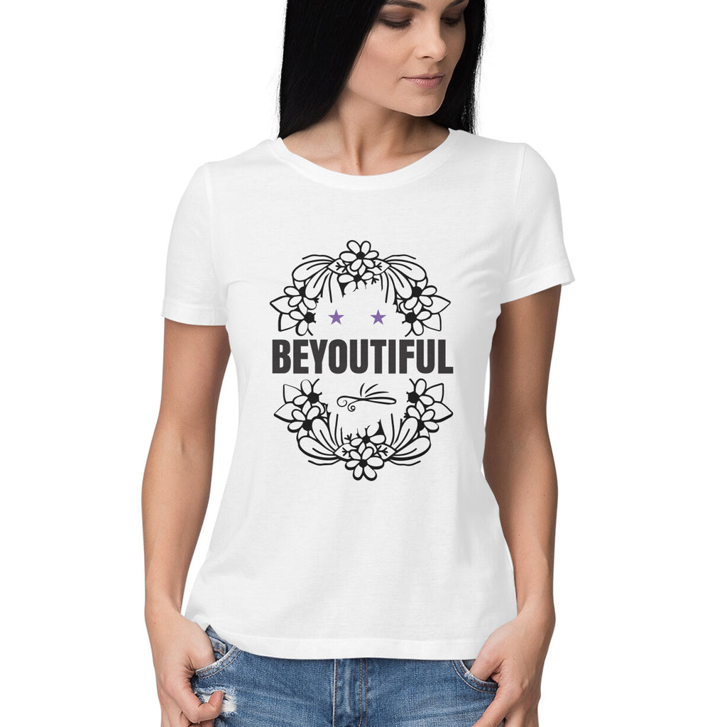 Women's Beyoutiful Design Printed T-Shirt