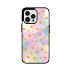 Pastel Mix Stars Graphics Printed Glass Phone Cases from Creativeya