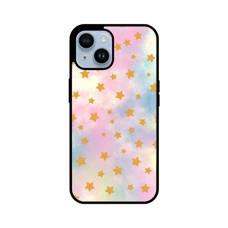 Pastel Mix Stars Graphics Printed Glass Phone Cases from Creativeya