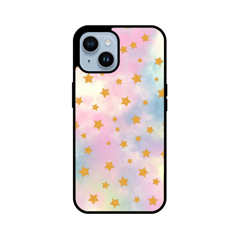 Pastel Mix Stars Graphics Printed Glass Phone Cases from Creativeya