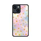 Pastel Mix Stars Graphics Printed Glass Phone Cases from Creativeya