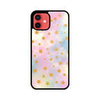 Pastel Mix Stars Graphics Printed Glass Phone Cases from Creativeya