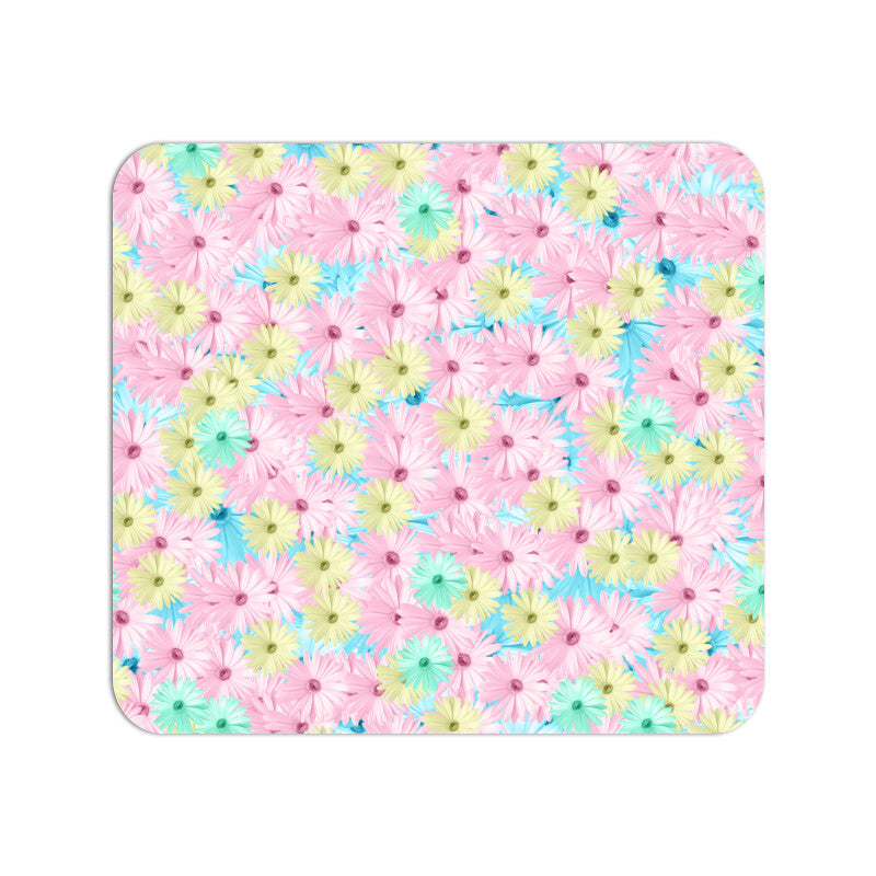 Pastel Mix Flowers Printed Mouse Pads from Creativeya