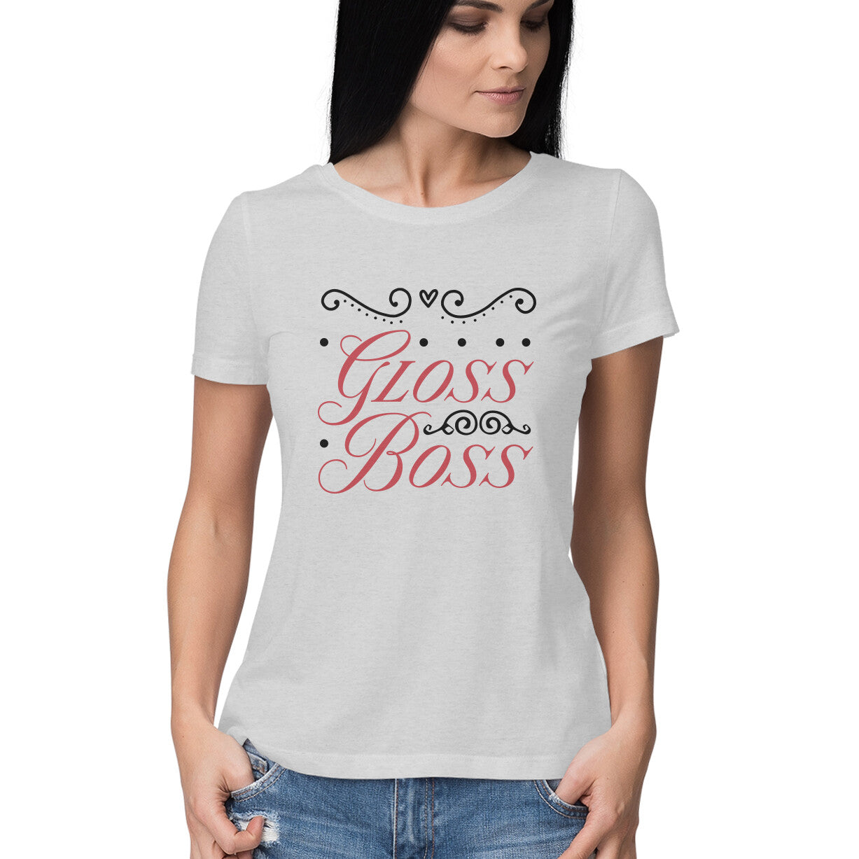 Women's Gloss Boss Design Printed T-Shirt