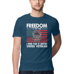 Men's Freedom Is Not Free I Paid For It United States Veteran Design Printed T-Shirt